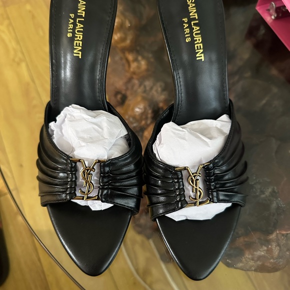 Saint Laurent Shoes - Saint Laurent babylone open toe heels